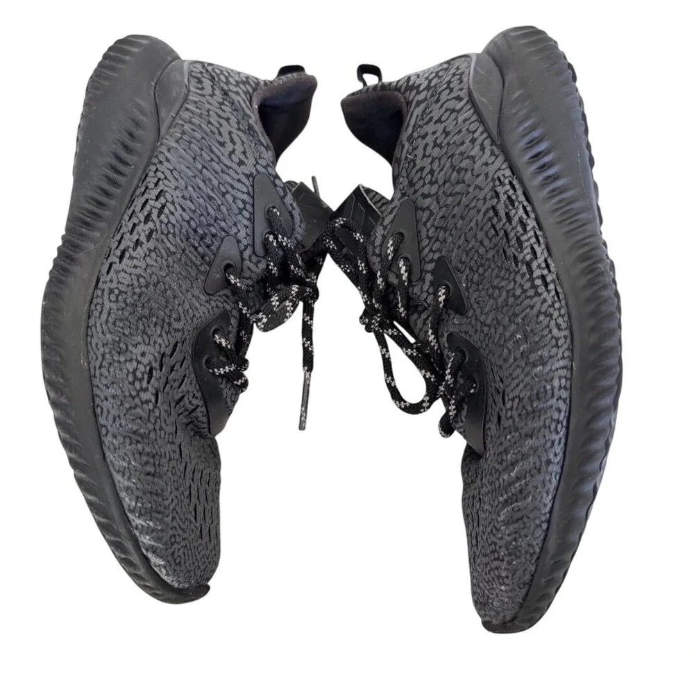 Adidas Alphabounce Triple Black Knit Running Shoes Sneakers Women's Size 6